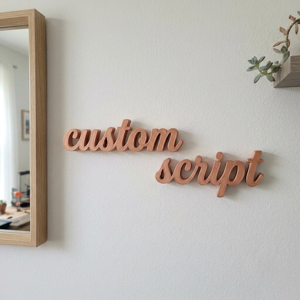 Custom Wall Script Letters