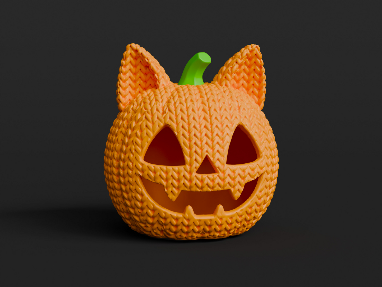 BacxnzPrints 3D Printed Halloween Woven Buddies Cat Pumpkin