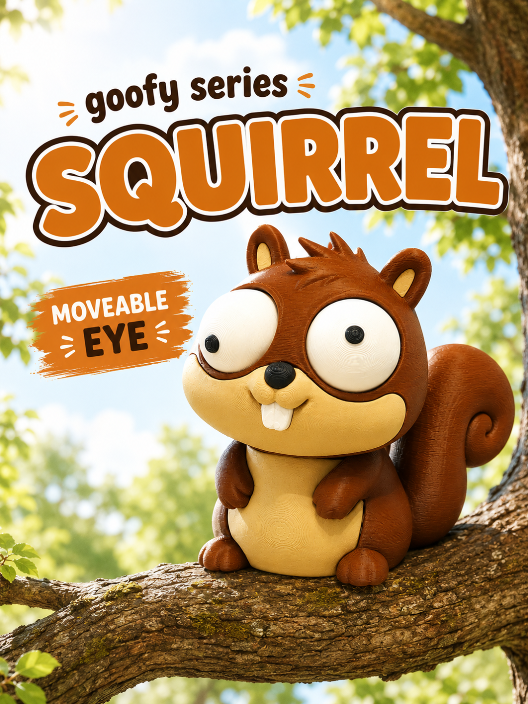 BacxnzPrints 3D Printed Goofy Characters Squirrel