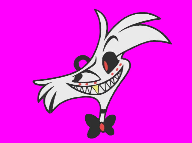 BacxnzPrints 3D Printed Pop Culture & Various Keychains Hazbin Hotel (Angel Dust)