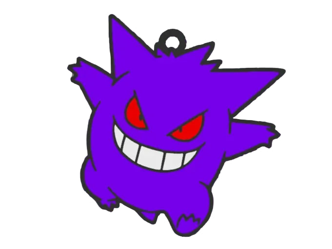 BacxnzPrints 3D Printed Pop Culture & Various Keychains Gengar