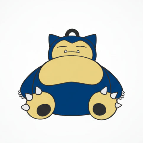 BacxnzPrints 3D Printed Pop Culture & Various Keychains Snorlax