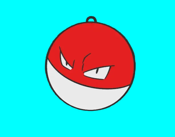 BacxnzPrints 3D Printed Pop Culture & Various Keychains Voltorb