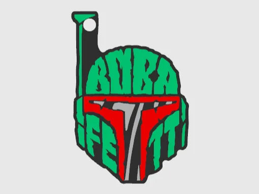 BacxnzPrints 3D Printed Pop Culture & Various Keychains Boba Fett