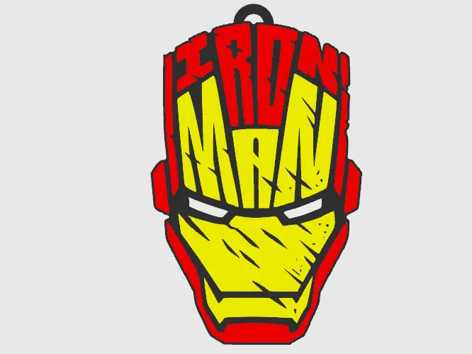 BacxnzPrints 3D Printed Pop Culture & Various Keychains Iron Man