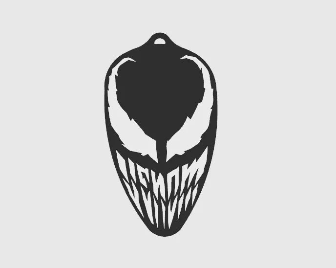 BacxnzPrints 3D Printed Pop Culture & Various Keychains Venom