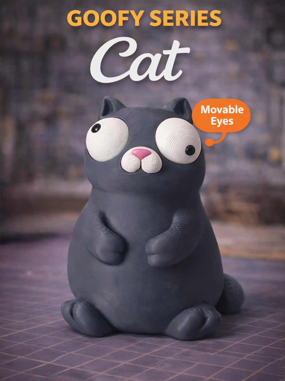 BacxnzPrints 3D Printed Goofy Characters Cat