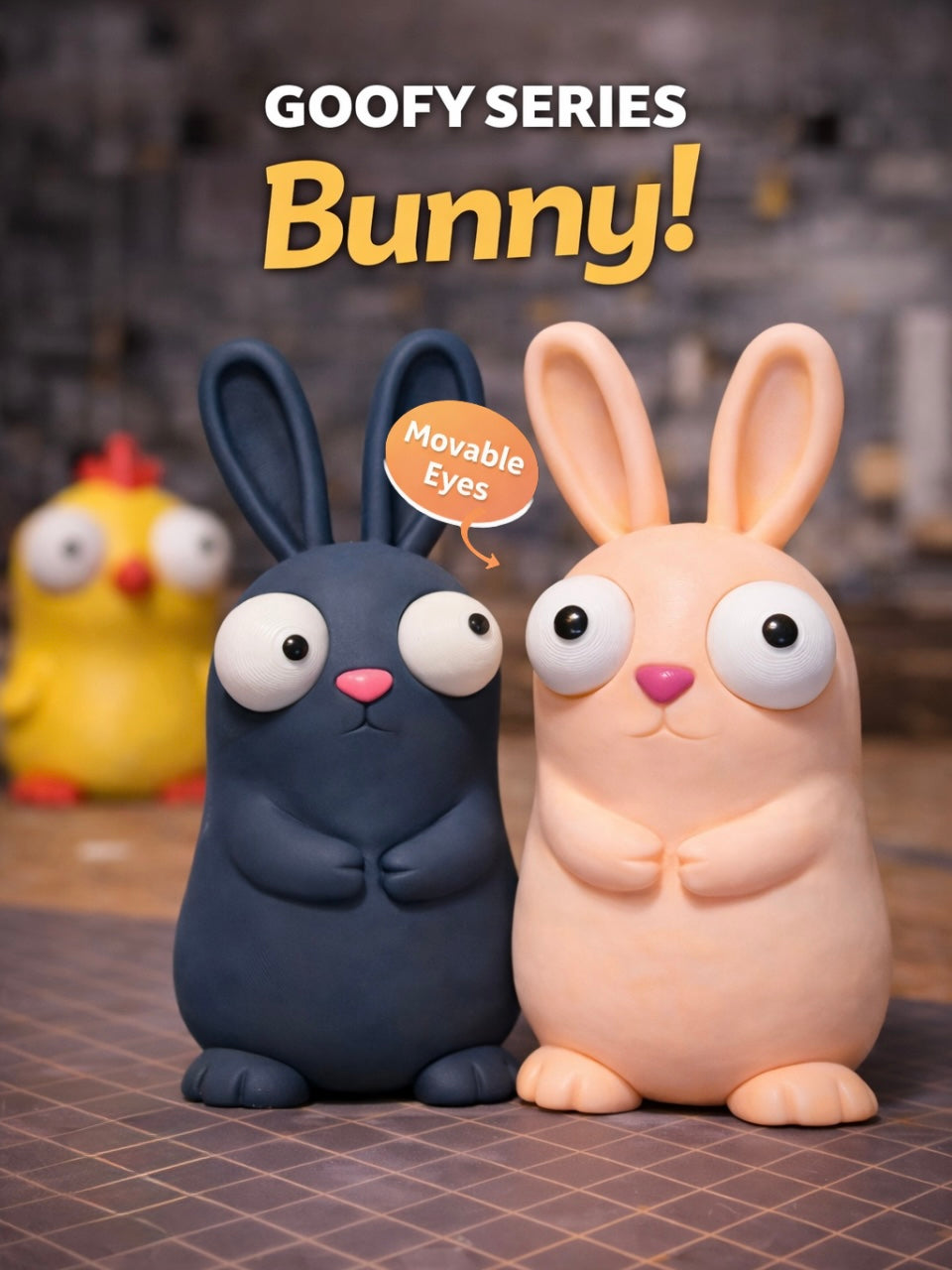 BacxnzPrints 3D Printed Goofy Characters Bunny