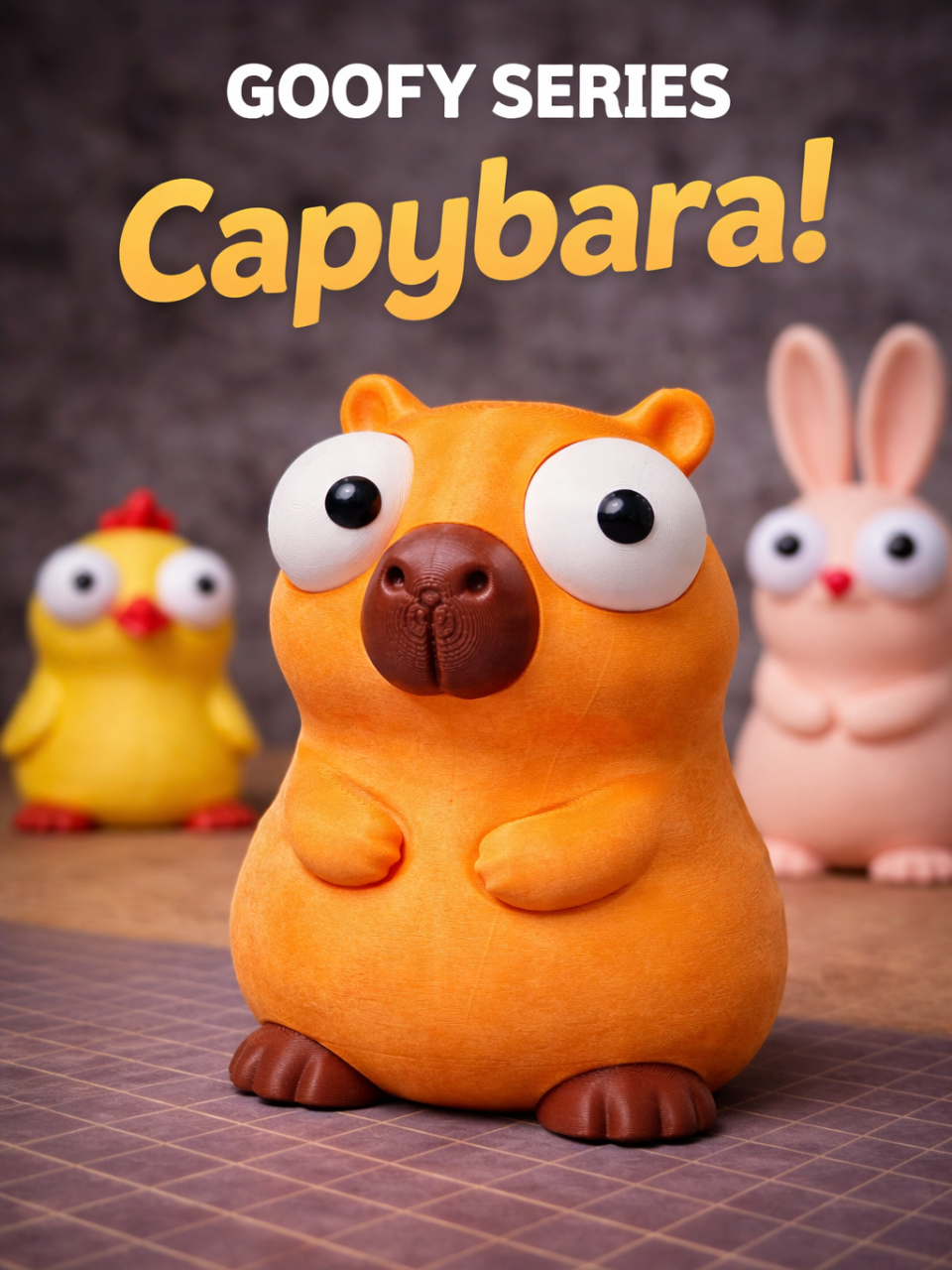 BacxnzPrints 3D Printed Goofy Characters Capybara
