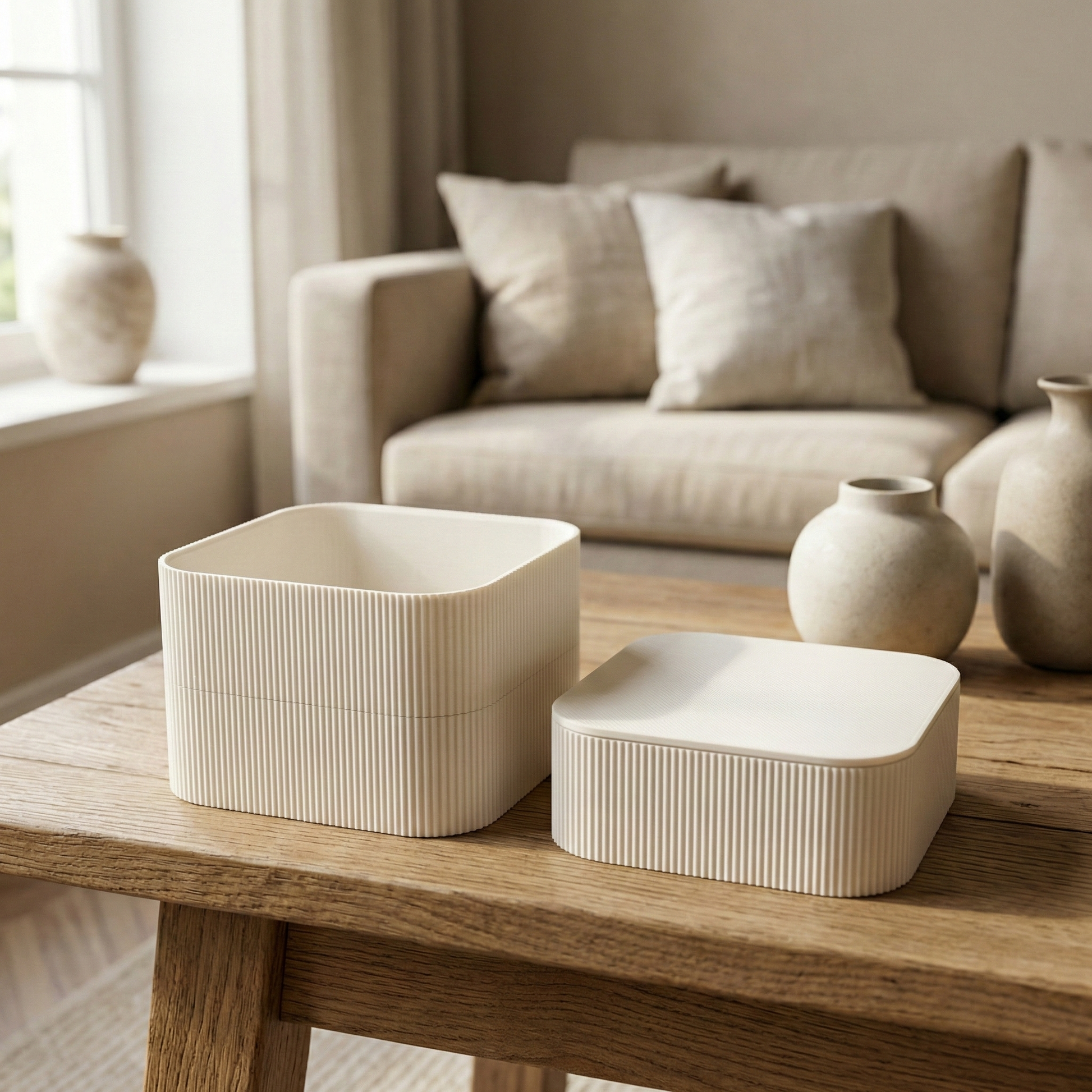 BacxnzPrints 3D Printed “Japandi” Stackable Storage Boxes