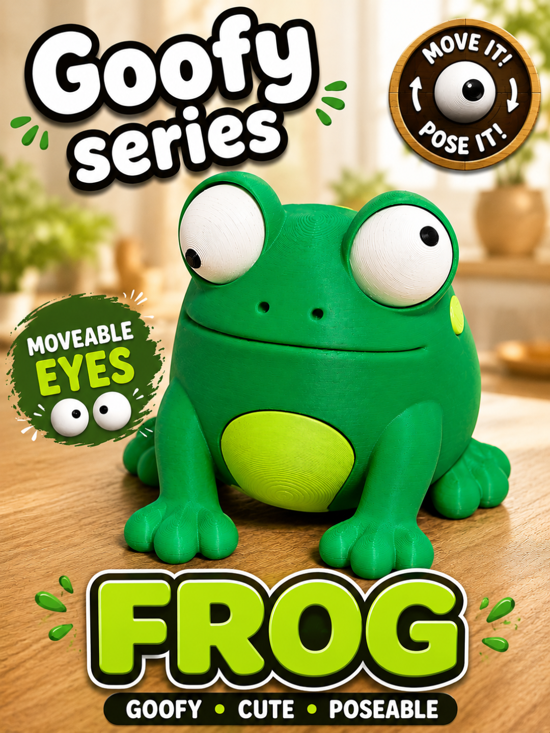 BacxnzPrints 3D Printed Goofy Characters Frog