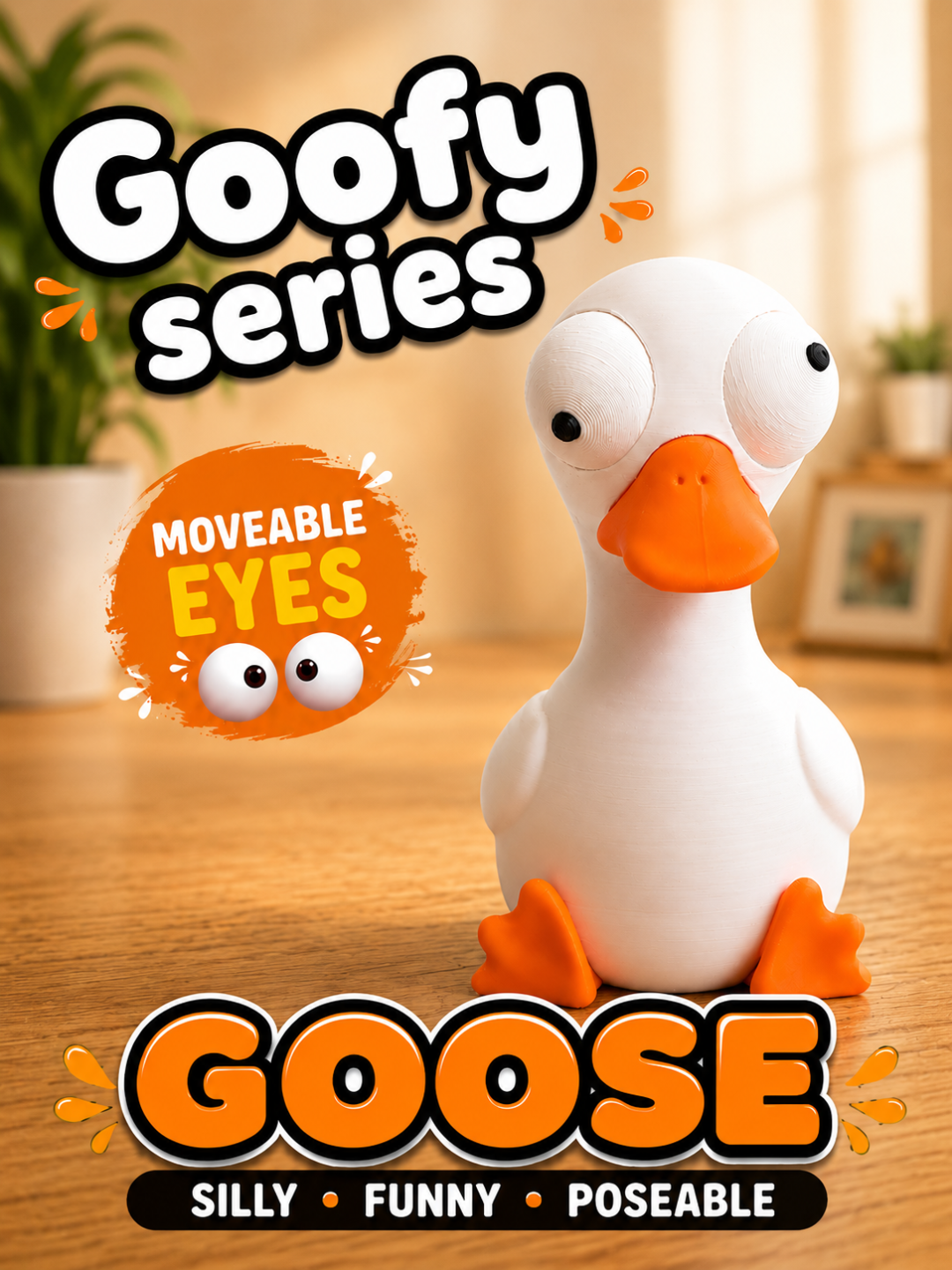 BacxnzPrints 3D Printed Goofy Characters Goose