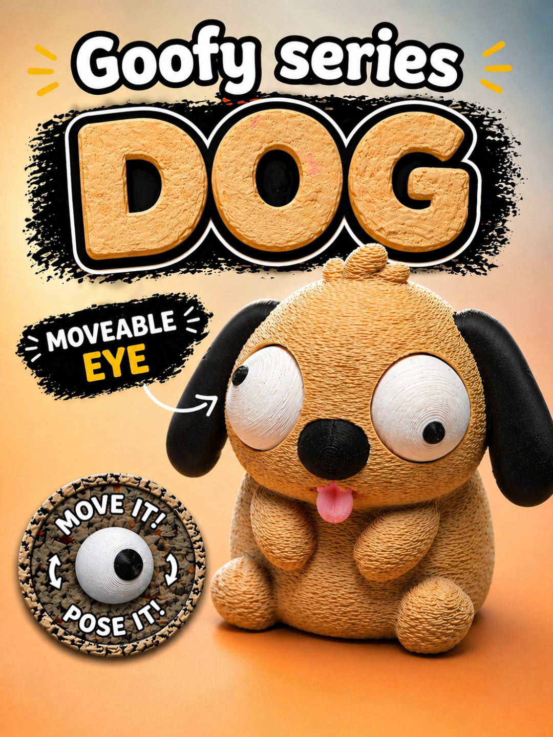 BacxnzPrints 3D Printed Goofy Characters Dog