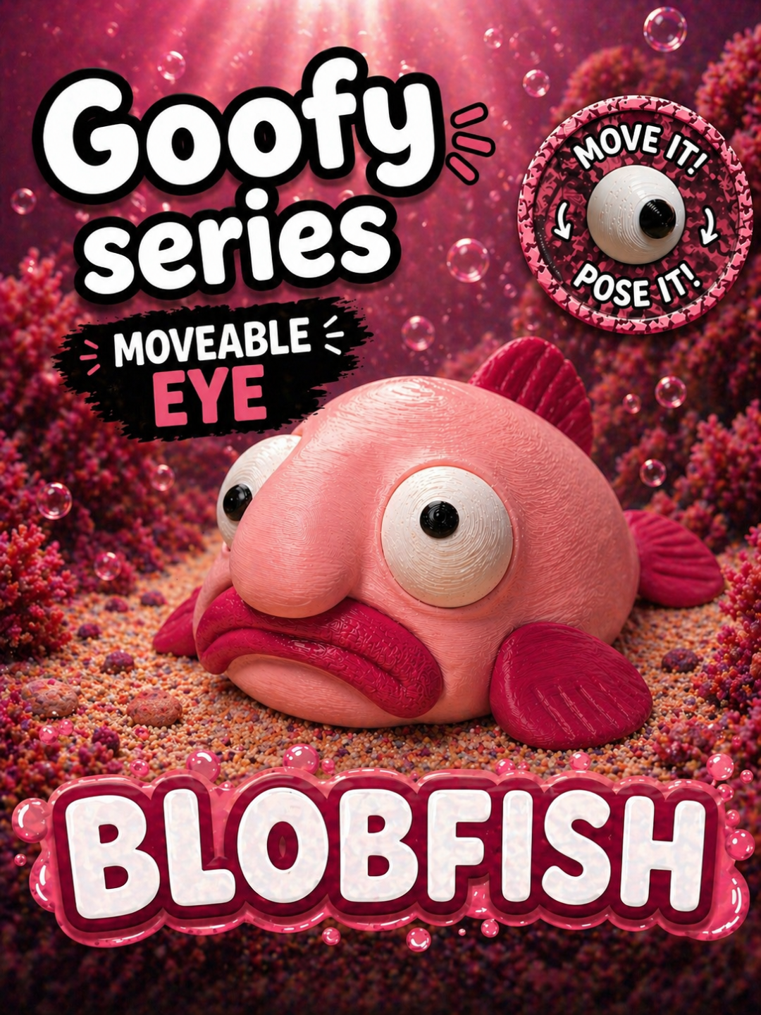 BacxnzPrints 3D Printed Goofy Characters Blobfish