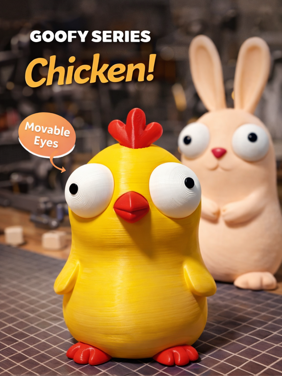 BacxnzPrints 3D Printed Goofy Characters Chicken