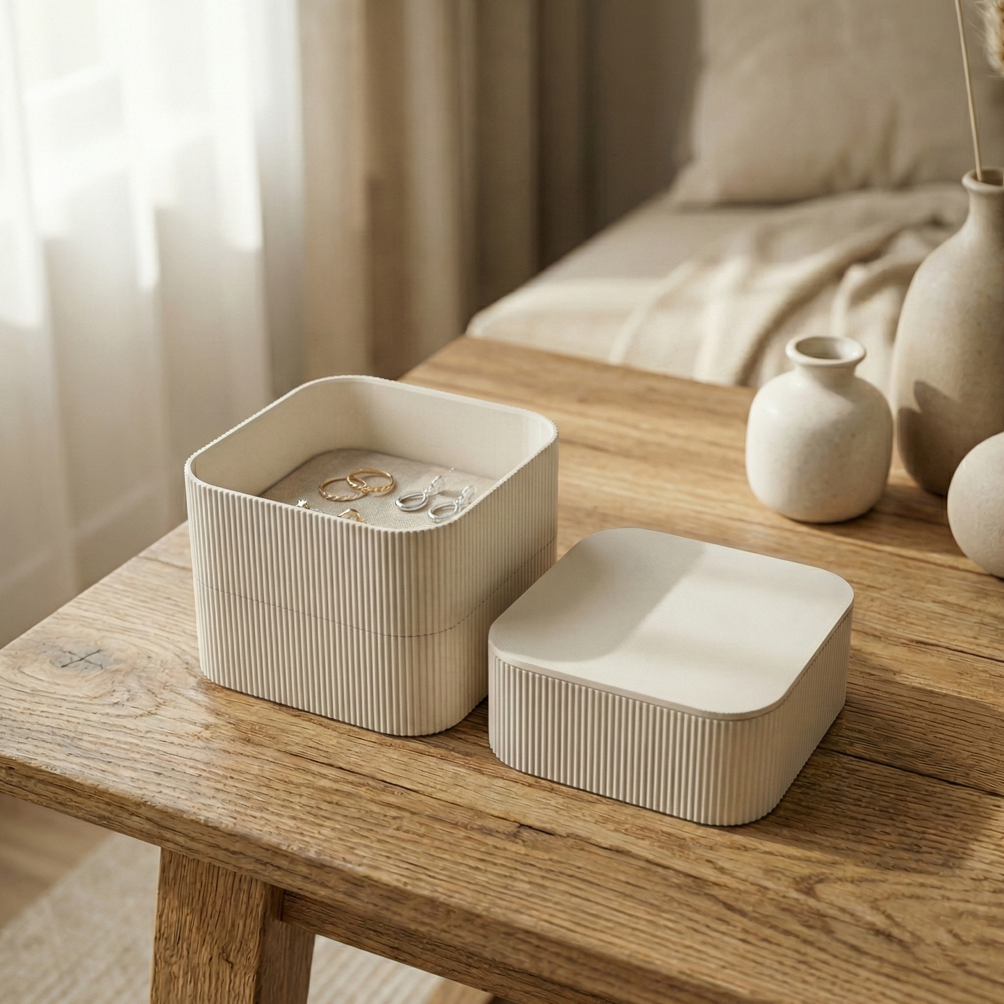 BacxnzPrints 3D Printed “Japandi” Stackable Storage Boxes