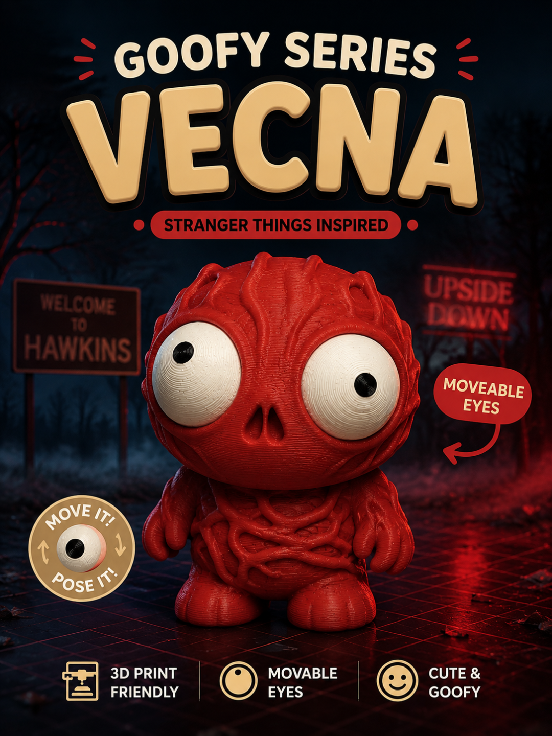 BacxnzPrints 3D Printed Goofy Characters Vecna