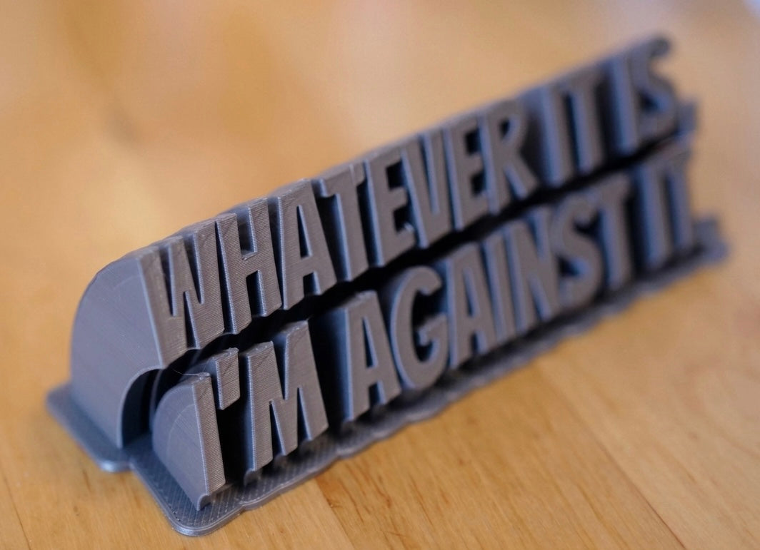 BacxnzPrints 3D Printed Home Decor Curved Text