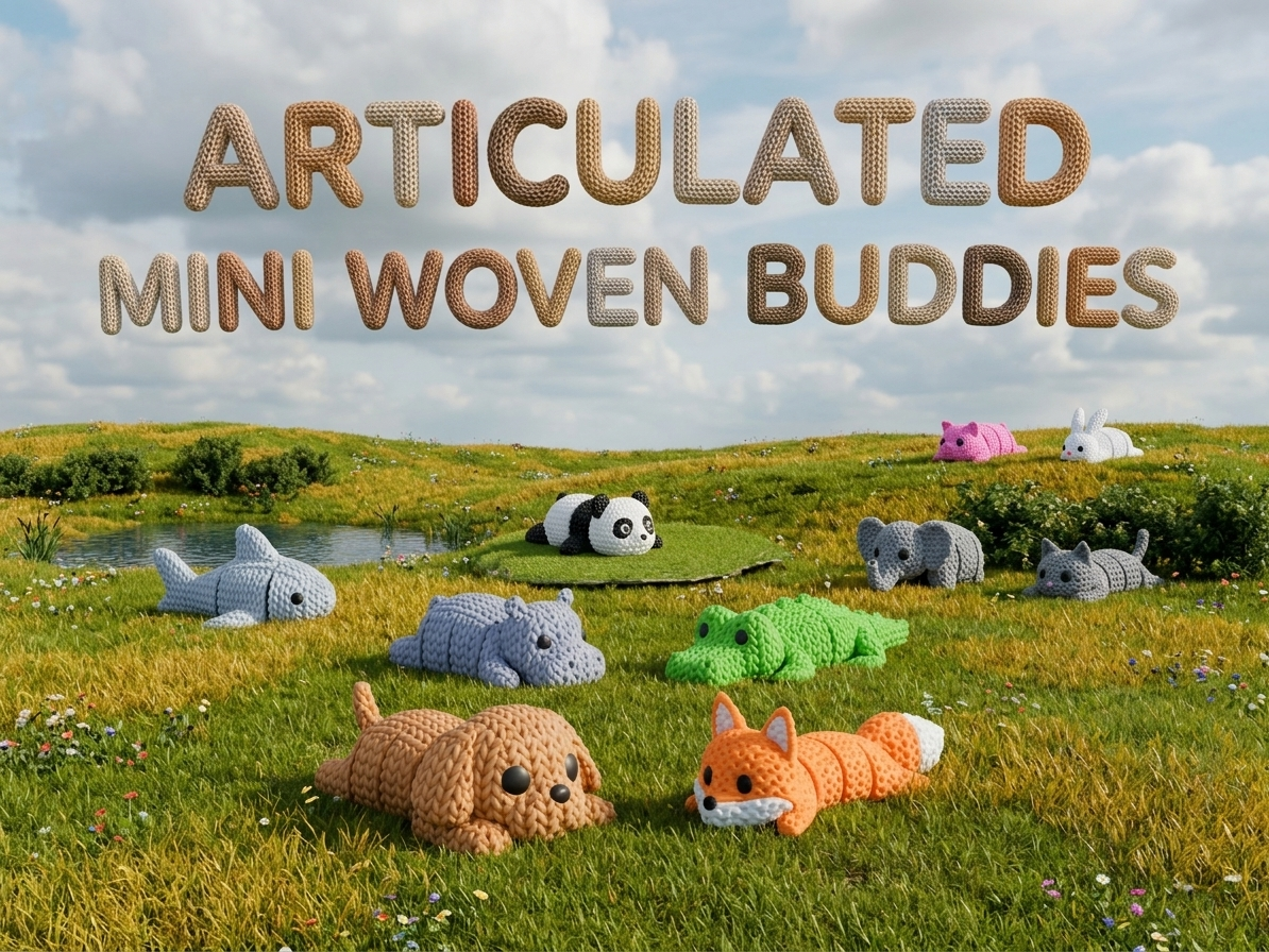 BacxnzPrints 3D Printed Articulated Mini Woven Buddies