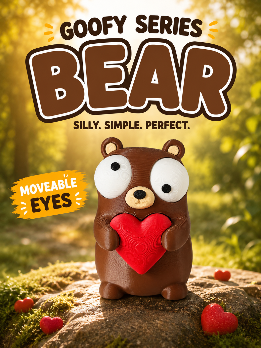 BacxnzPrints 3D Printed Goofy Characters Bear