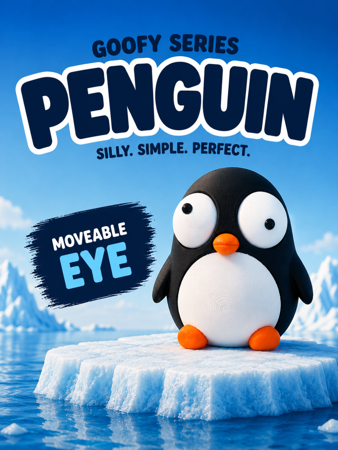 BacxnzPrints 3D Printed Goofy Characters Penguin