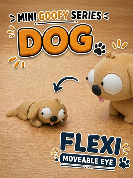 BacxnzPrints 3D Printed Mini Articulated Goofy Characters Dog