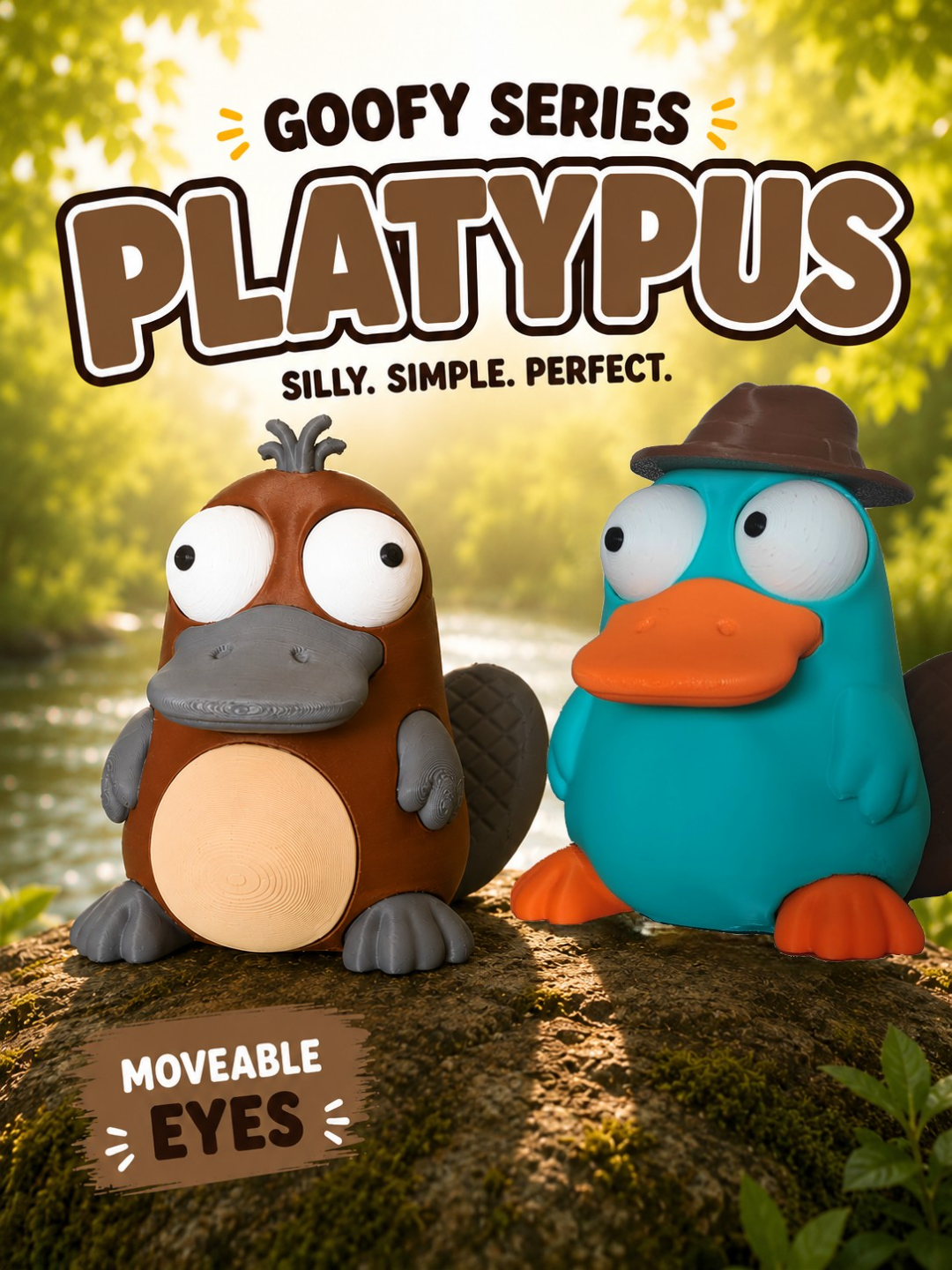 BacxnzPrints 3D Printed Goofy Characters Platypus