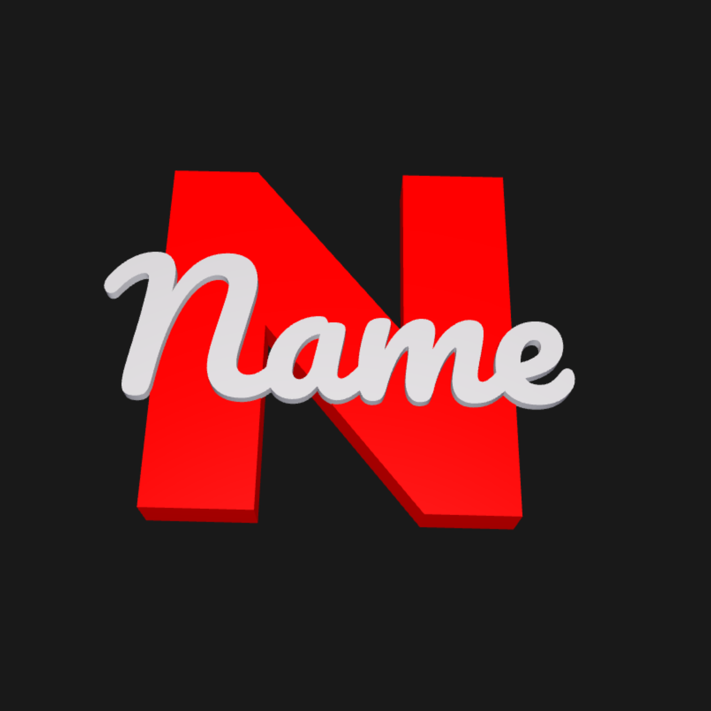BacxnzPrints 3D Printed Home Decor Standing Name Plaque