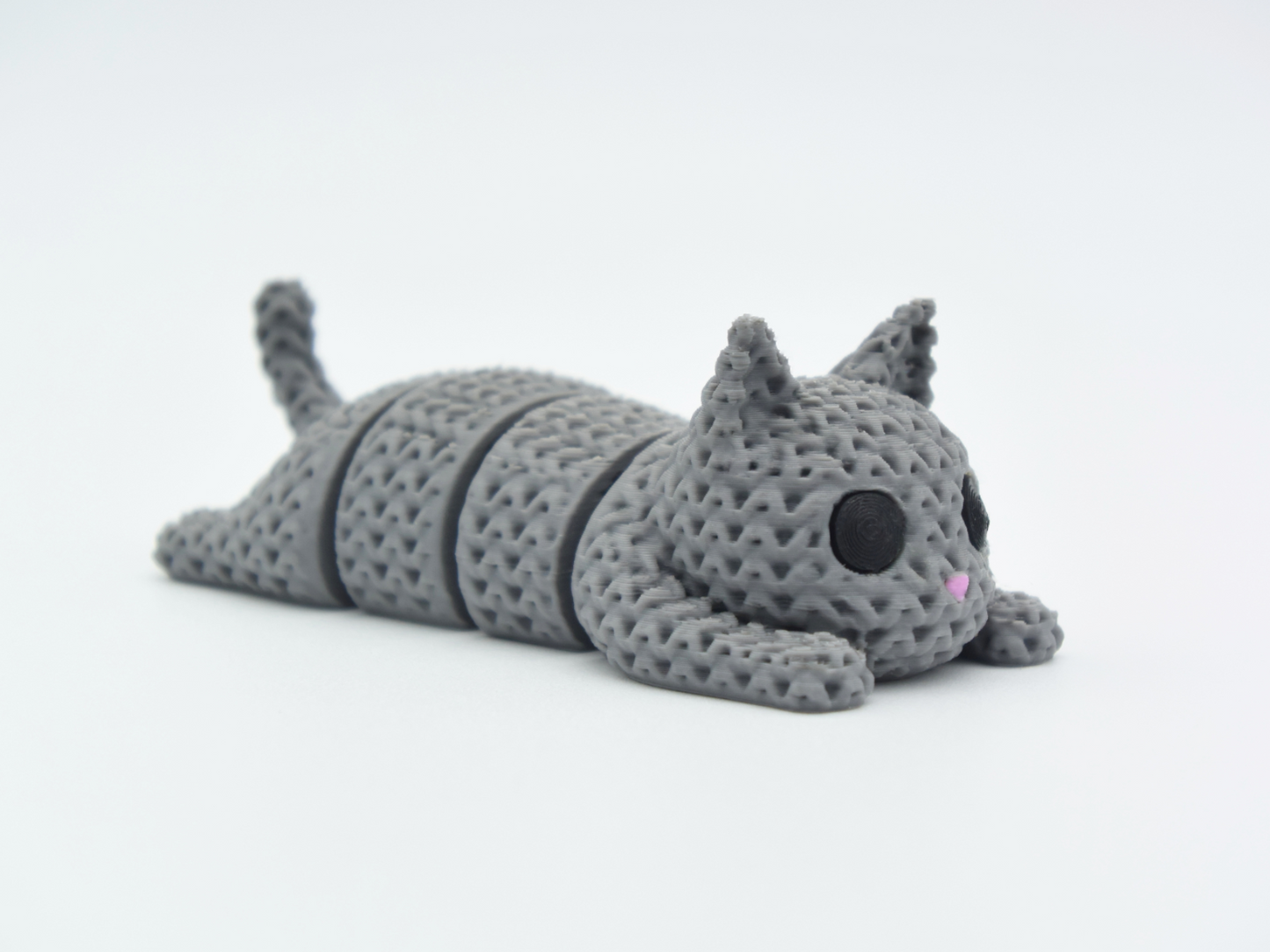 BacxnzPrints 3D Printed Articulated Mini Woven Buddies Cat