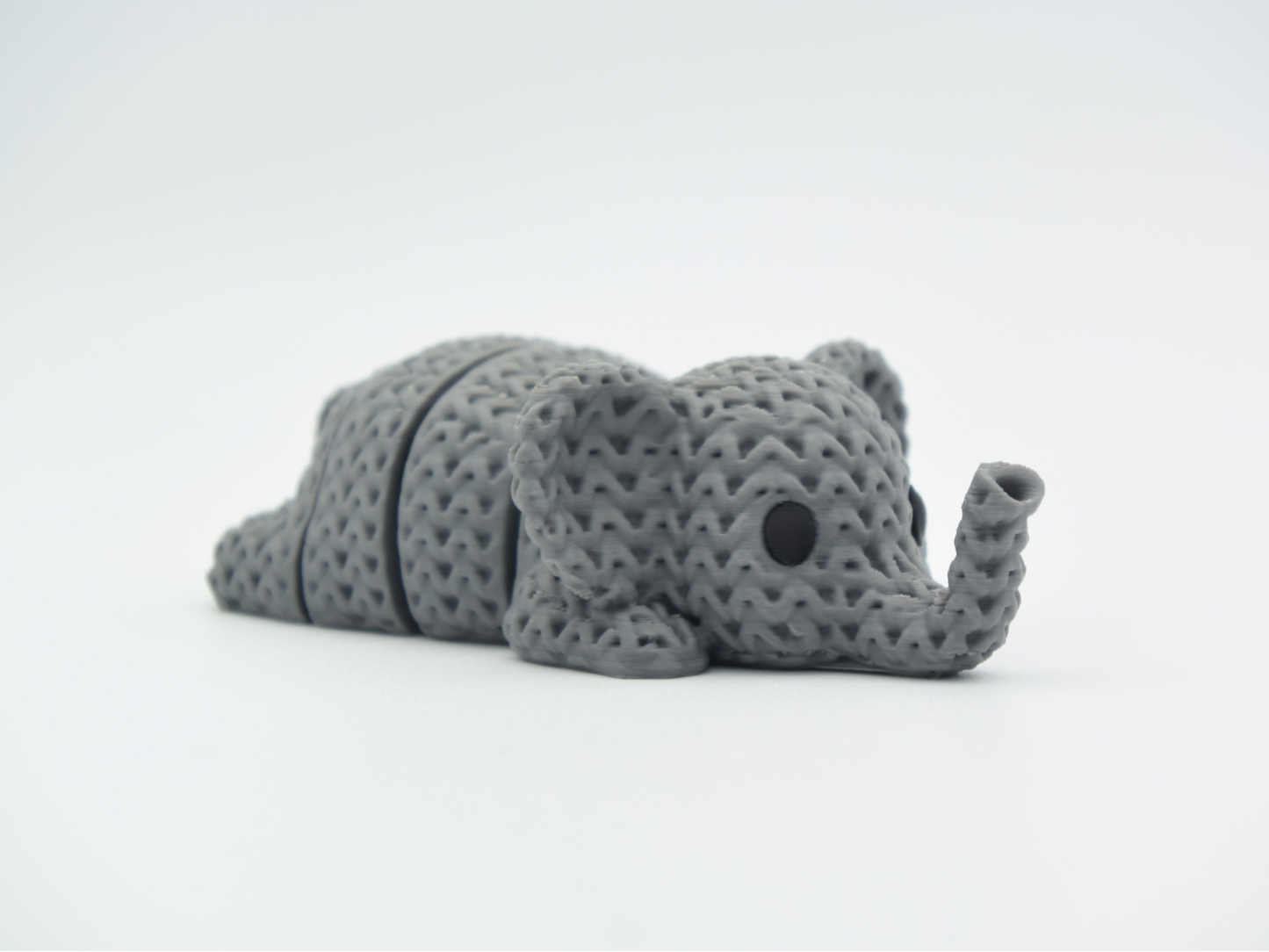 BacxnzPrints 3D Printed Articulated Mini Woven Buddies Elephant