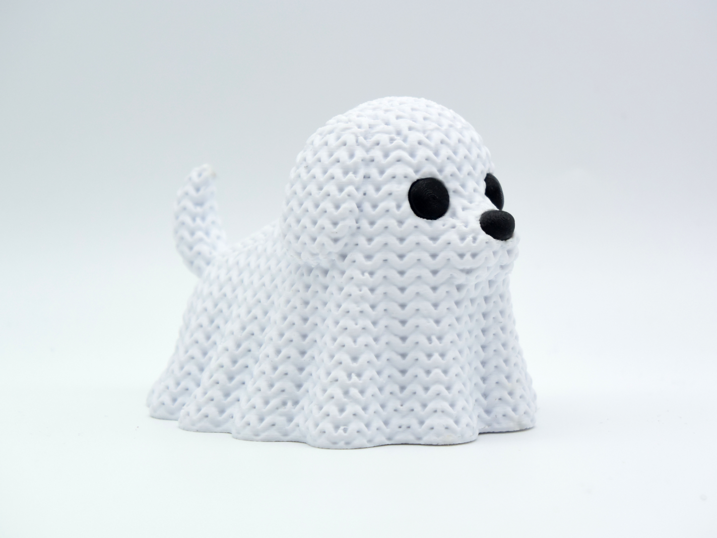 BacxnzPrints 3D Printed Halloween Woven Buddies Ghost Dog