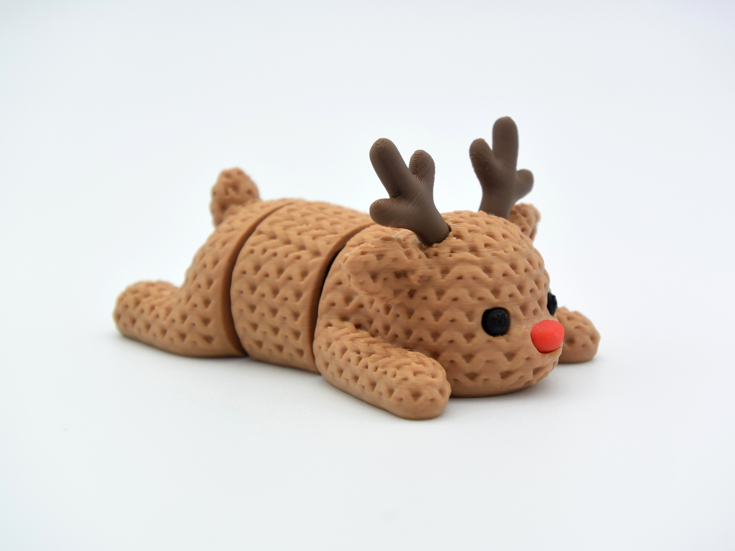 BacxnzPrints 3D Printed Articulated Mini Woven Buddies Reindeer