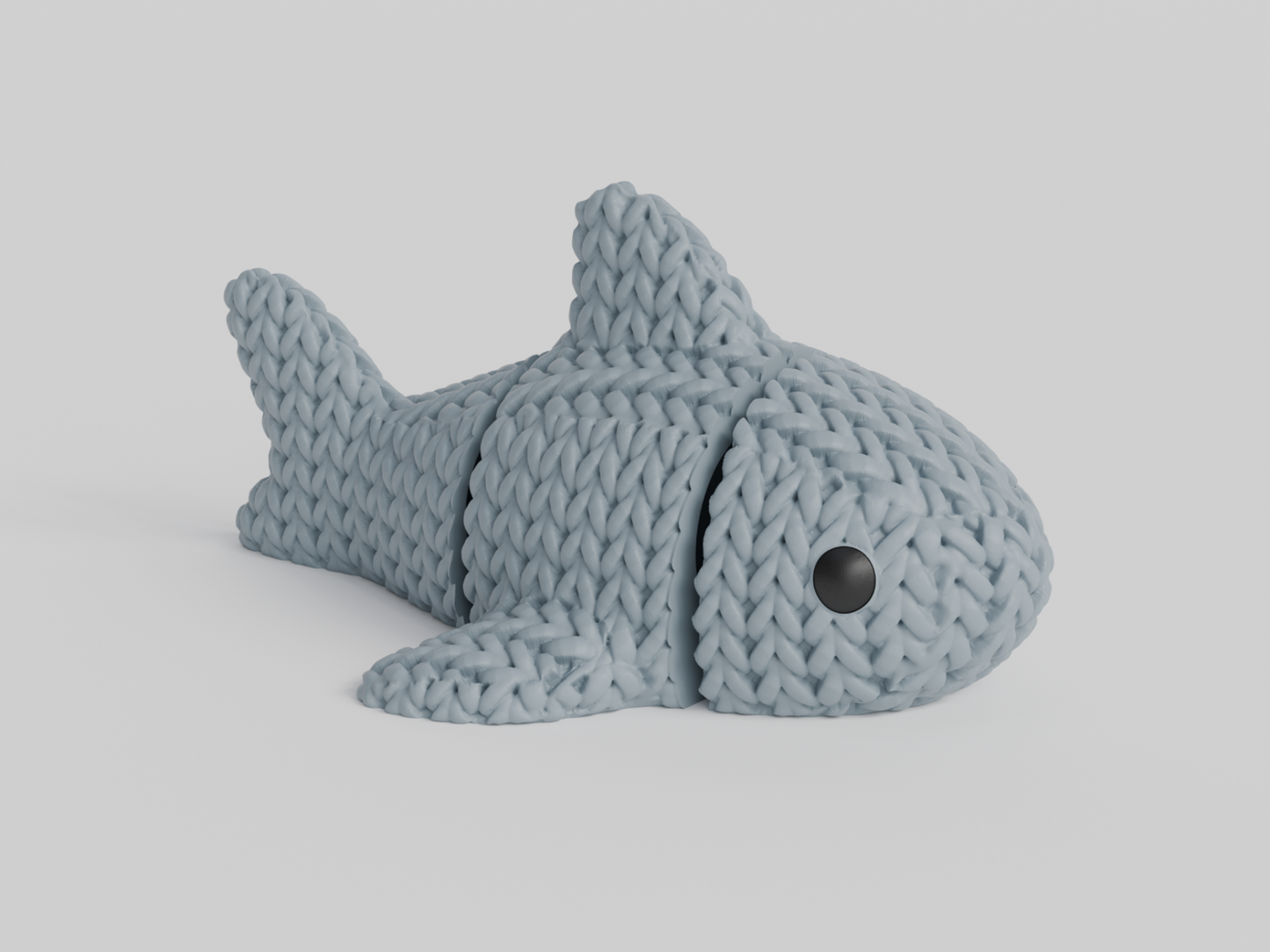 BacxnzPrints 3D Printed Articulated Mini Woven Buddies Shark
