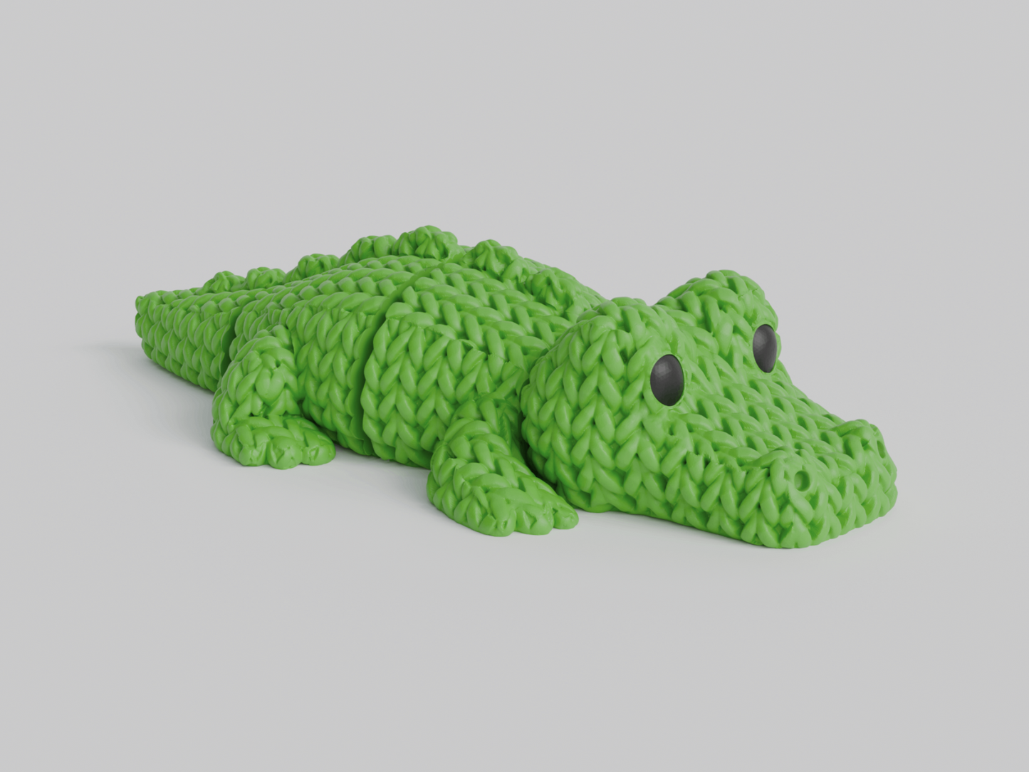 BacxnzPrints 3D Printed Articulated Mini Woven Buddies Crocodile