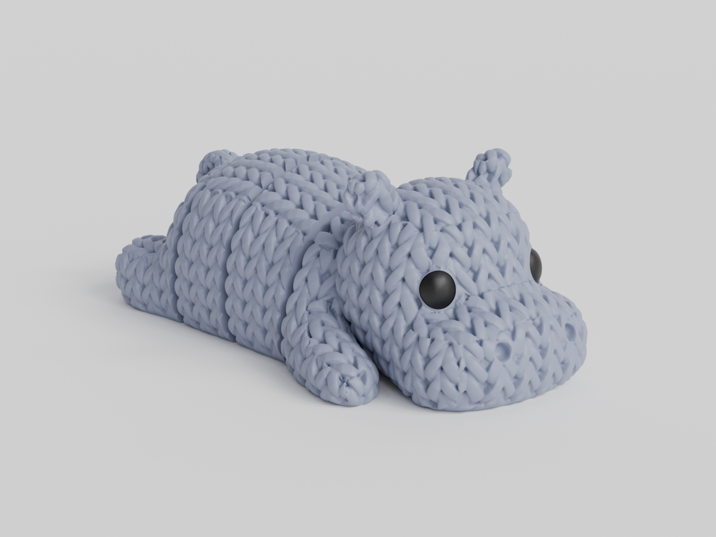 BacxnzPrints 3D Printed Articulated Mini Woven Buddies Hippo