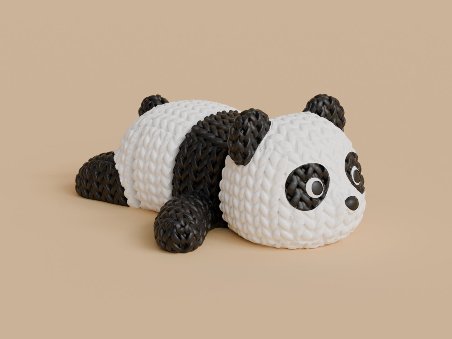 BacxnzPrints 3D Printed Articulated Mini Woven Buddies Panda