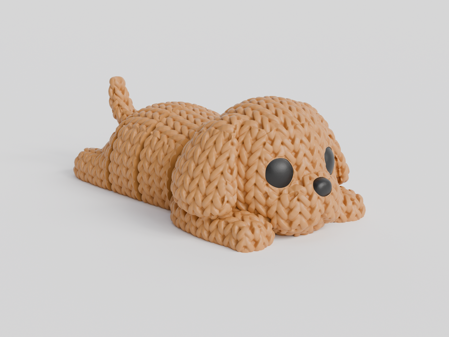 BacxnzPrints 3D Printed Articulated Mini Woven Buddies Dog