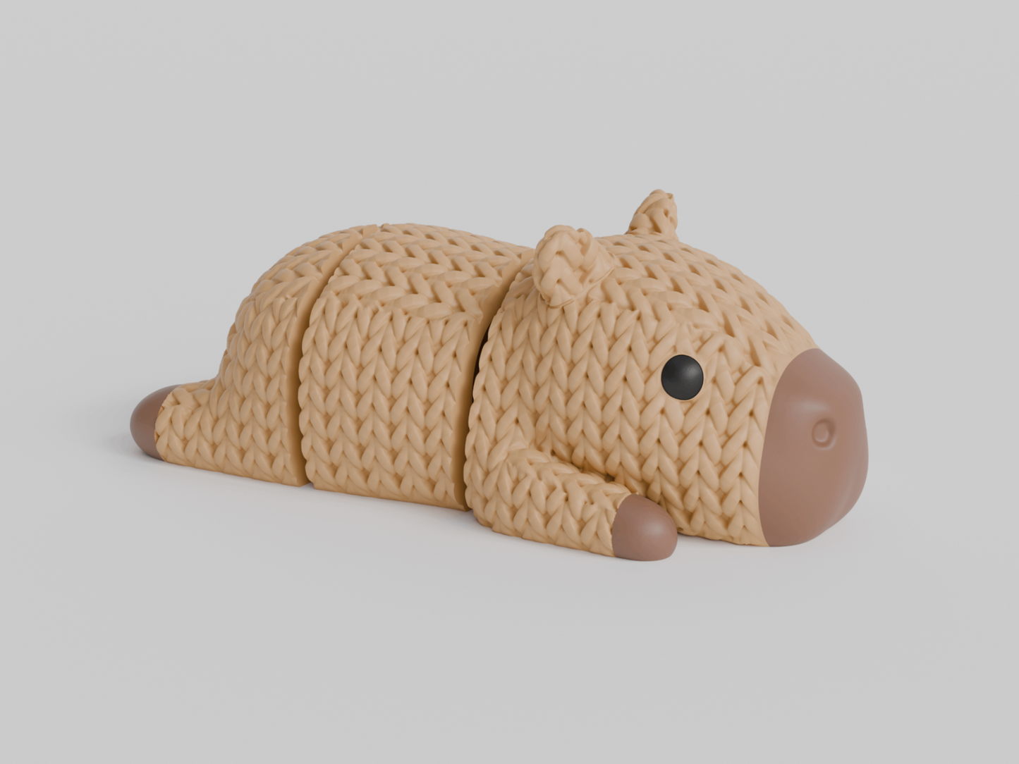 BacxnzPrints 3D Printed Articulated Mini Woven Buddies Capybara